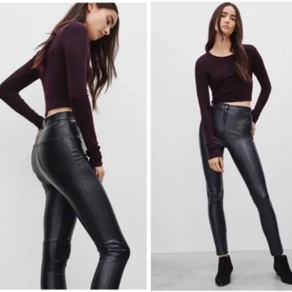 Aritzia Vegan leather pants size 6 - Wilfred